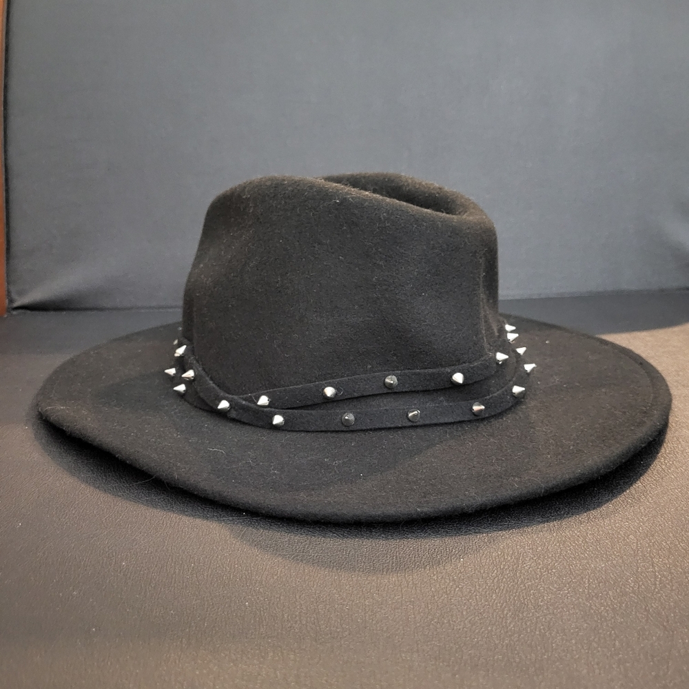H&M Wool Emo Goth Punk Spike Brimmed Fall Hat